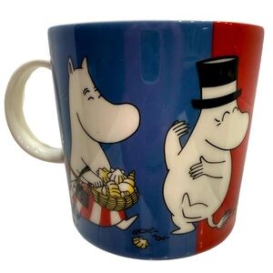 Blue and Red Ceramic Mug